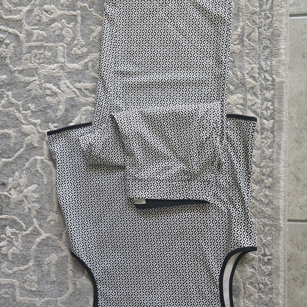 Max Studio Black and White Cropped Jumpsuit